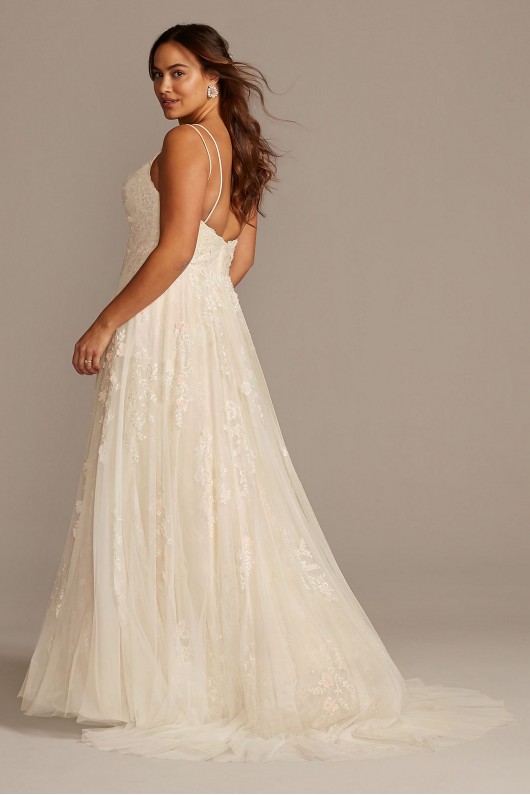 Scalloped A-Line Plus Size Wedding Dress Melissa Sweet 8MS251177
