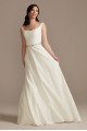 Scalloped Lace A-Line Square Neck Wedding Dress DB Studio WG4046