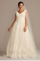 Scalloped Lace and Tulle Plus Size Wedding Dress  Collection 9WG3850