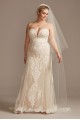 Scroll and Lace Mermaid Tall Plus Wedding Dress  4XL8CWG878