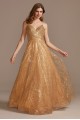 Sequin Spaghetti Strap Low Back Ball Gown Glamour by Terani 2011P1477