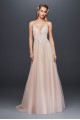 Sheer Beaded Bodice Organza A-Line Wedding Dress  SWG784