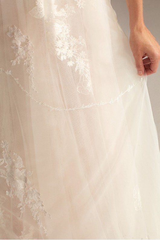 Shirred Embroidered Poem Plus Size Wedding Dress Melissa Sweet 8MS251203
