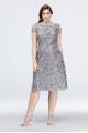 Short Plus Size A-Line Dress with Cap Sleeves Alex Evenings 4121570
