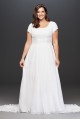 Short Sleeve Plus Size Wedding Dress with Ruching  Collection 4XL9SLV9743