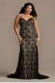 Soft Lace Low Back Style Plus Size Wedding Dress Galina 9WG3827