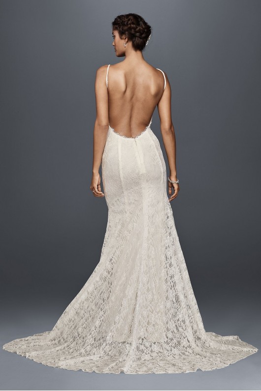 Soft Lace Wedding Dress with Low Back Galina 4XLWG3827
