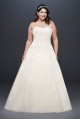 Soft Tulle Plus Size Wedding Dress with Leaf Lace  Collection 9OP1338