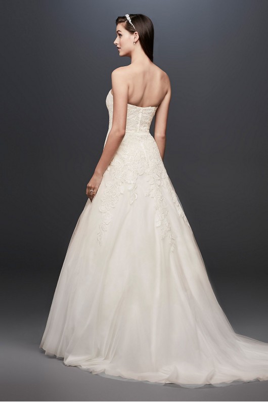 Soft Tulle Wedding Dress with Leaf Lace Applique  Collection OP1338
