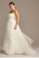 Spaghetti Pleated Tulle Plus Size Wedding Dress  Collection 9WG3994
