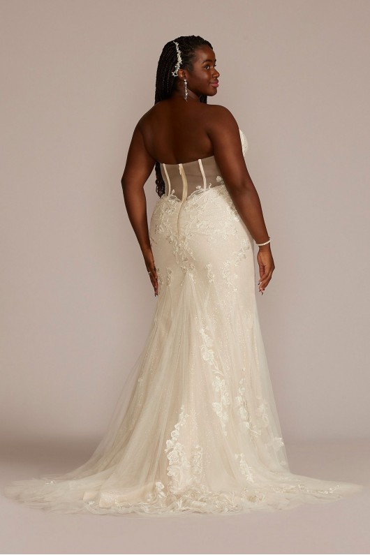 Sparkling Corset Bodice Plus Size Wedding Gown Galina Signature 9SWG920