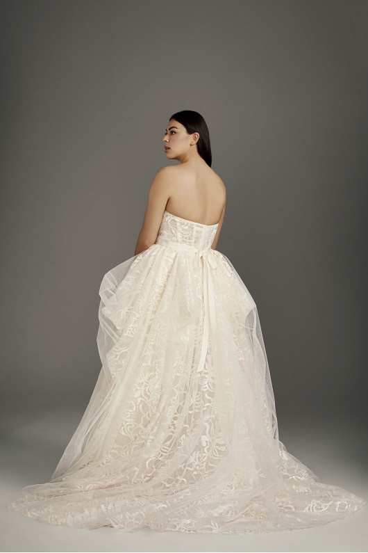 Stencil Sequin Plus Size Ball Gown Wedding Dress 8VW351487