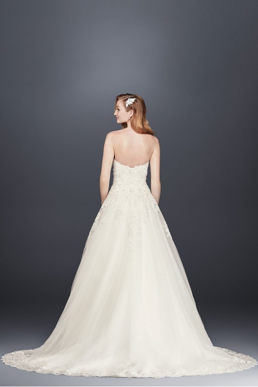 Strapless Beaded Lace Ball Gown Wedding Dress Jewel 4XLV3836