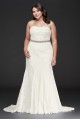 Strapless Floral Crochet Plus Size Wedding Dress Galina 9OP1360