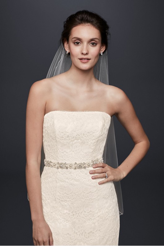 Strapless Lace Trumpet with Tulle Skirt Galina KP3765