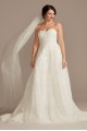 Strapless Pearl Applique Ball Gown Wedding Dress  CWG892