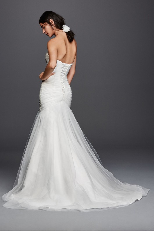 Strapless Ruched Mermaid Tulle Wedding Dress  Collection WG3791