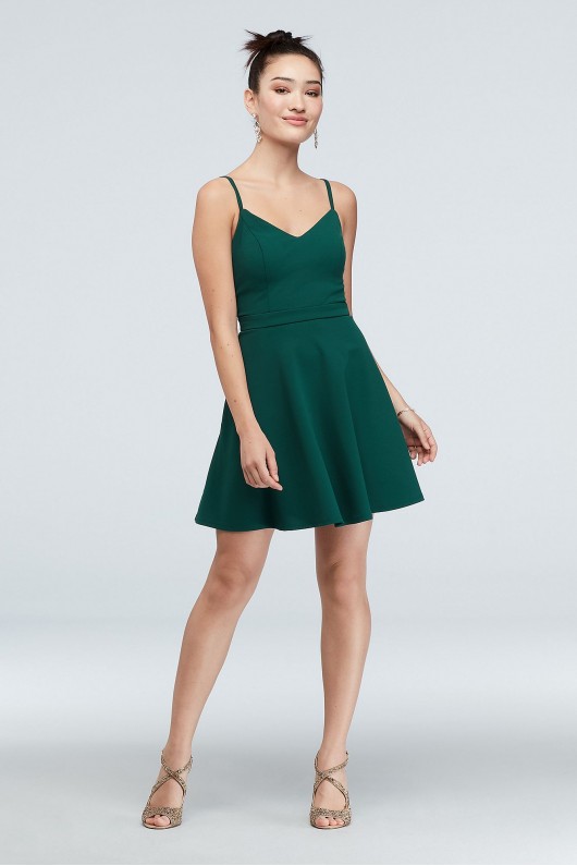 Stretch Fit-and-Flare Dress with Lace Crisscross Speechless D77562DNE