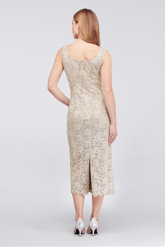 Stretch Sequin Lace Tank Dress and Matching Jacket  9896