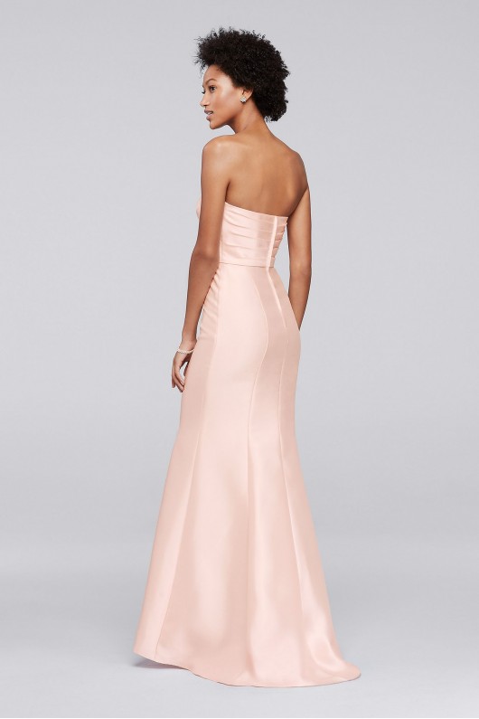 Structured Mikado Strapless Long Bridesmaid Dress  F19279