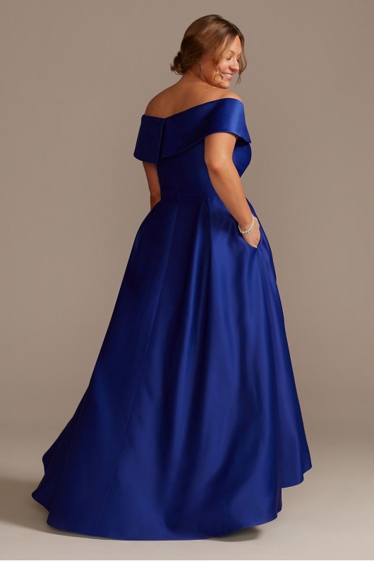 Sweetheart Off-the-Shoulder Satin Ball Gown  WBM2413W