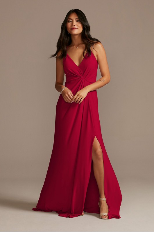 Tall Knotted Jersey A-Line Bridesmaid Dress David&#039;s Bridal 4XLF20556