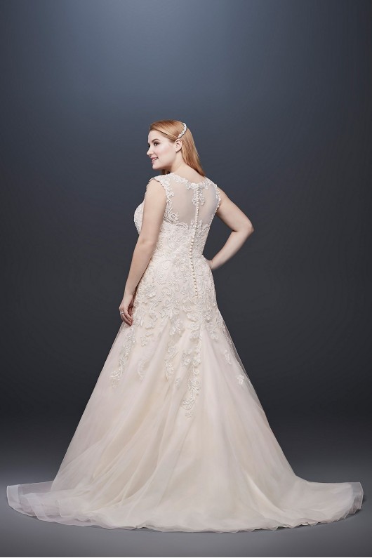 Tulle Cap Sleeve Plus Size Mermaid Wedding Dress  Collection 9WG3911