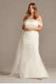 Tulle Floral Off-Shoulder Plus Size Wedding Dress  Collection 9WG3978