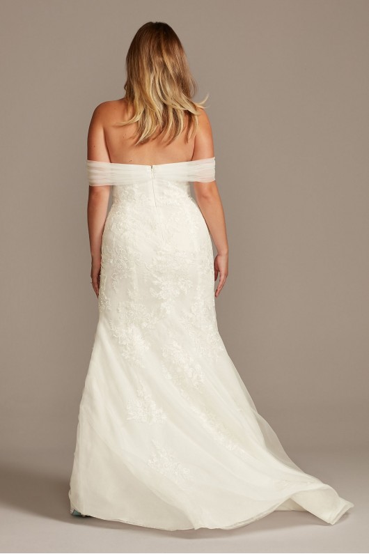 Tulle Floral Off-Shoulder Plus Size Wedding Dress  Collection 9WG3978