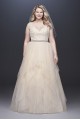 Tulle Plus Size Tank Ball Gown with Layered Skirt Galina 9WG3913