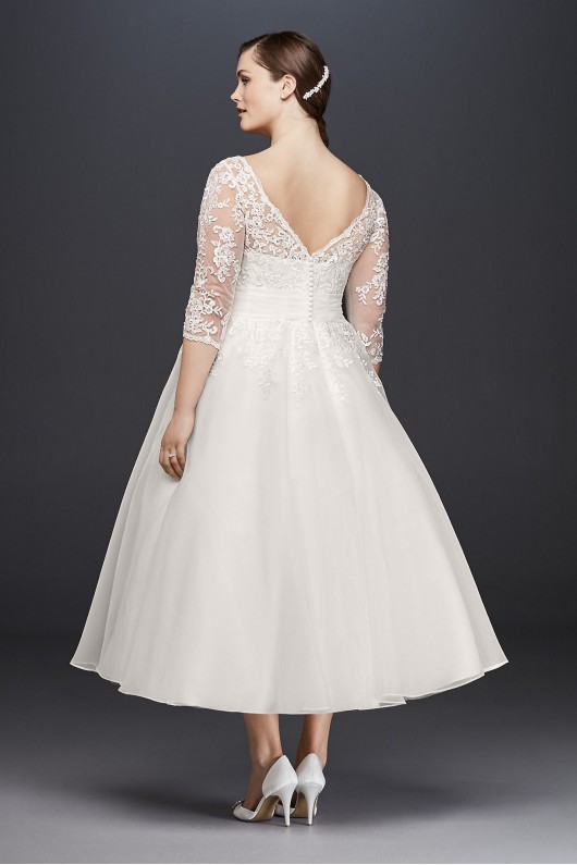 Tulle Plus Size Tea-Length Wedding Dress  Collection 9WG3857