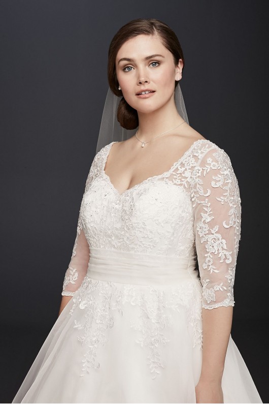 Tulle Plus Size Tea-Length Wedding Dress  Collection 9WG3857
