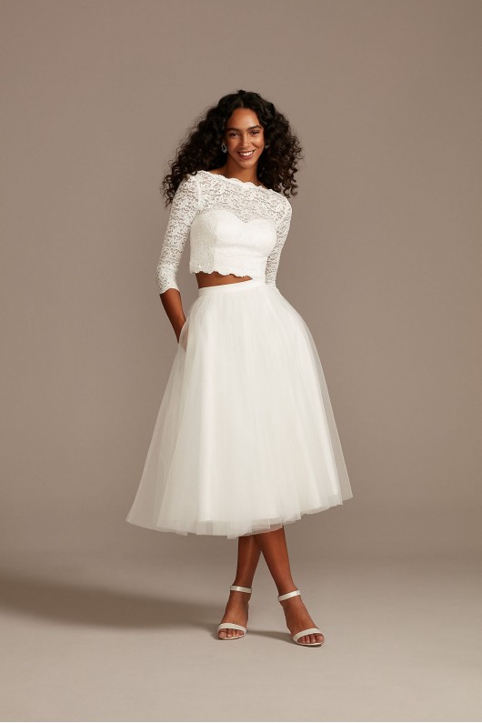 Tulle Wedding Separates Midi Skirt with Pockets DB Studio DS150831