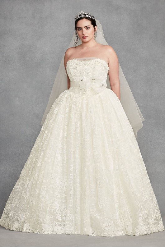 Corded Plus Size Wedding Dress 8VW351372
