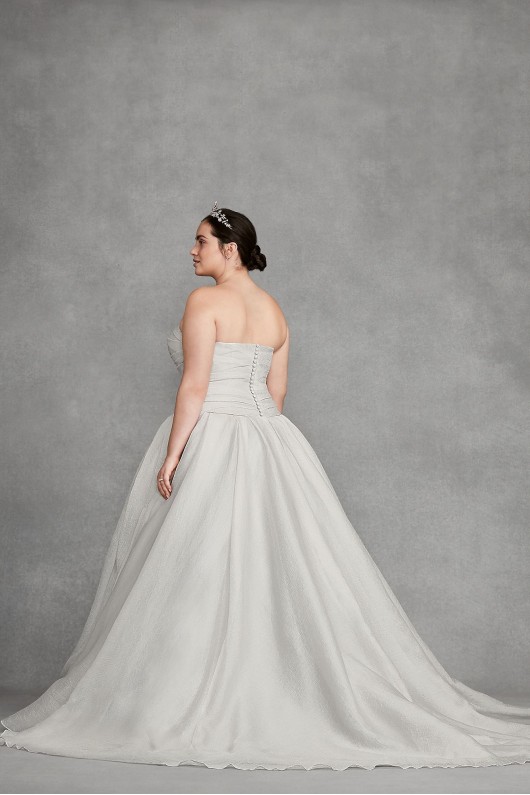 Plus Size Draped Wedding Dress  4XL8VW351178