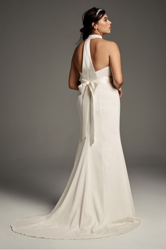 Plus Size Halter Wedding Dress 8VW351263