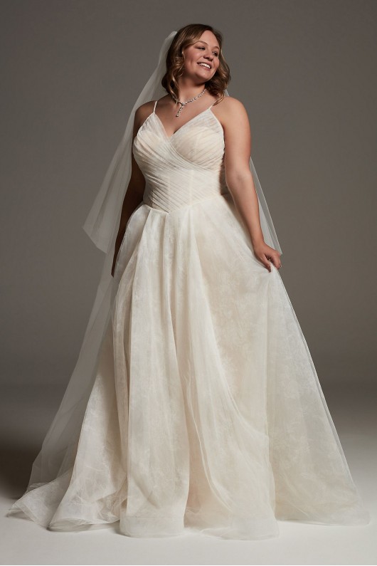 Rose Print Plus Wedding Dress 8VW351593